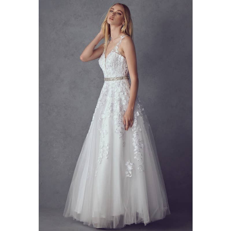 Juliet - Wholesale Gown - Women's - FLORAL APPLIQUES PROM BALLGOWN9