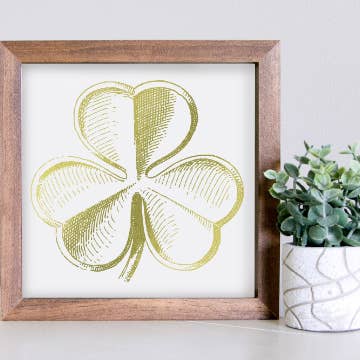 Insert de Décor Magnétique Saisonnier pour Panneau Interchangeable (Moyen) : Croquis de Trèfle | Saint-Patrick & Printemps | Panneau Magnétique Vendu Séparément pour la vente par Simpler Seasons Decor