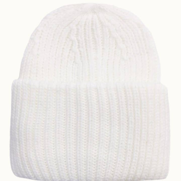 Olive & Pique - Wholesale Beanie - Women's - Oversized Chunky Ribbed Knit Cuffed Unisex Beanie