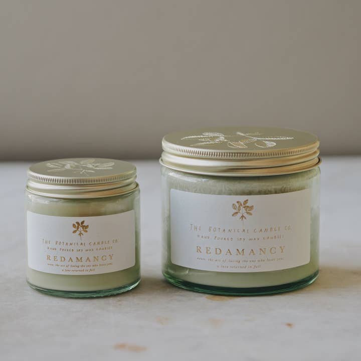 The Botanical Candle Co. - Wholesale Jar/Filled Candle - R E D A M A N C Y® 250ml Soy Wax Candle