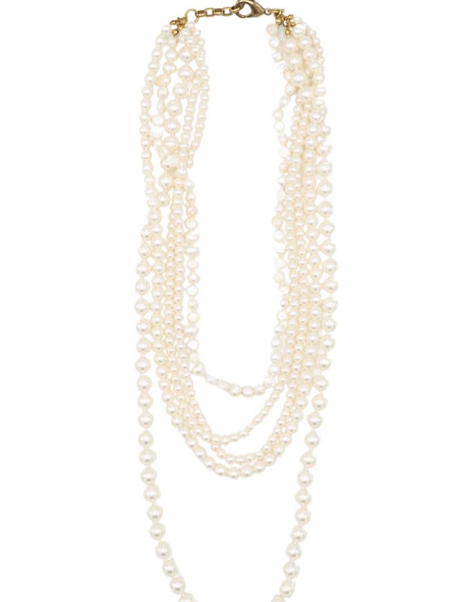 Pearl Party- Editorial Special Edition- 6 strand Pearls for wholesale by HoopLa