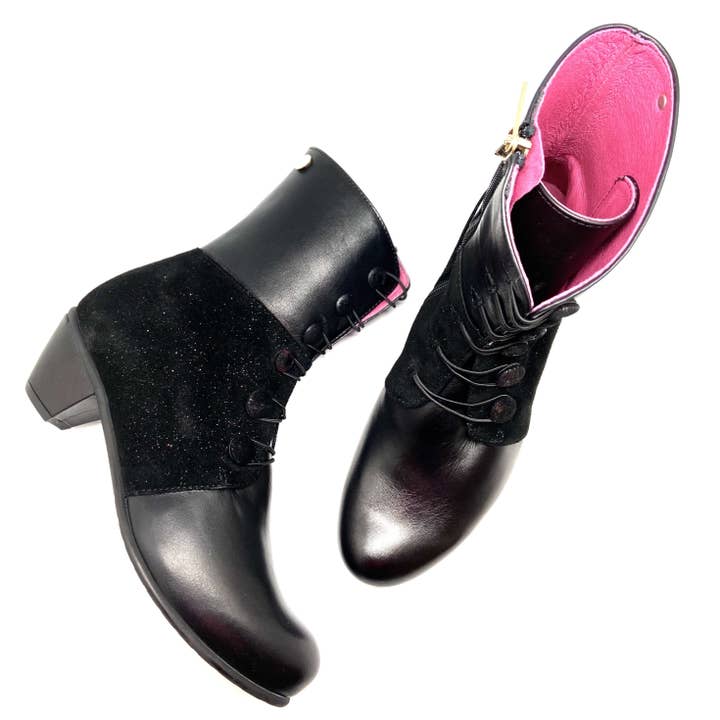 Chateau Noir - Black Button boot for wholesale by Chanii B