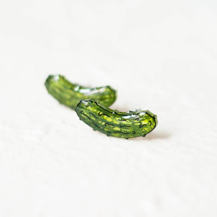 Poptone Co. - Wholesale Stud/Post Earrings - Pickle Funny Vegetable Stud Earrings