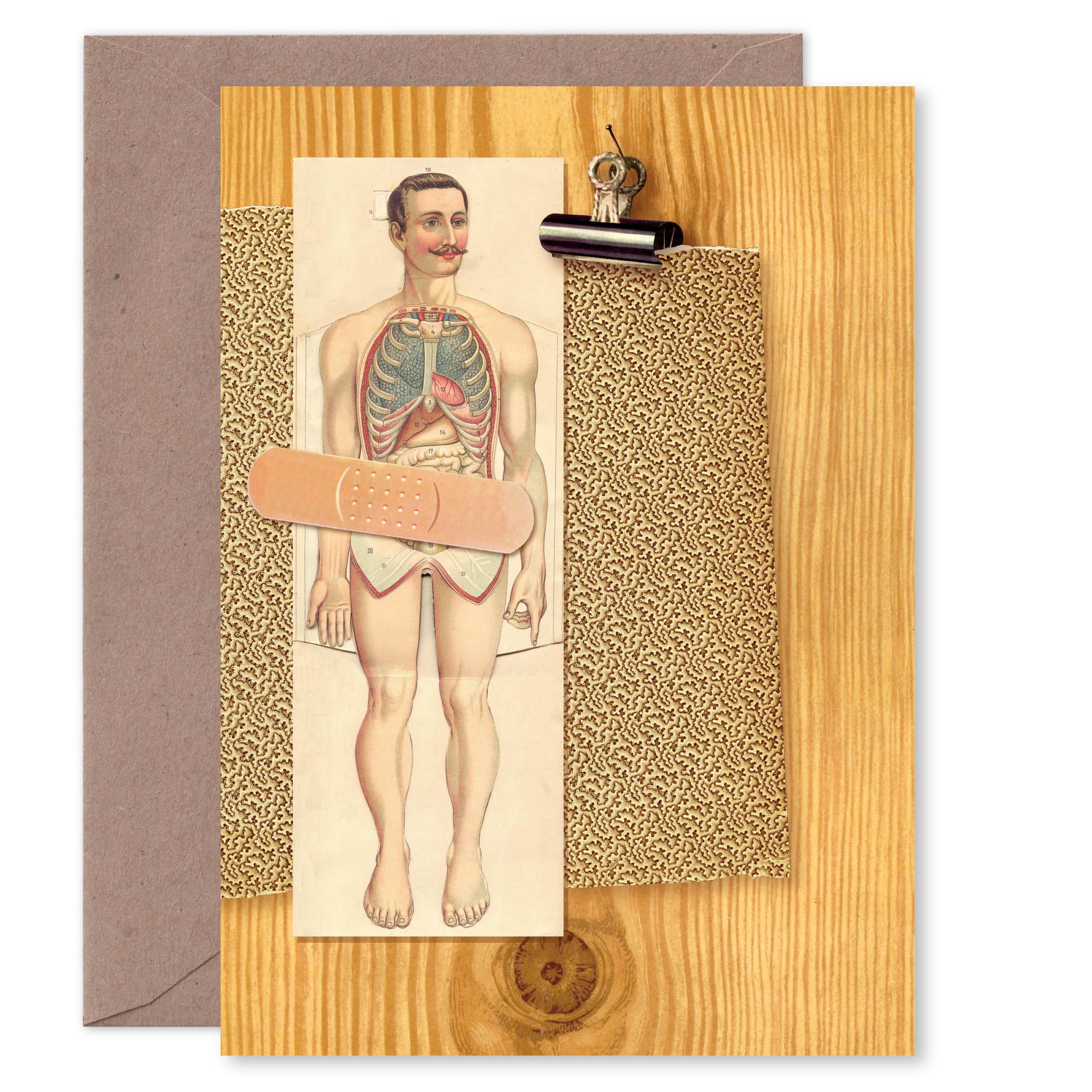 Pictrix Design – Großhandel Gute-Besserung-Karten – LETZTE SECHS: „Post-OP“ (Bauch/Herr) Genesungskarte4