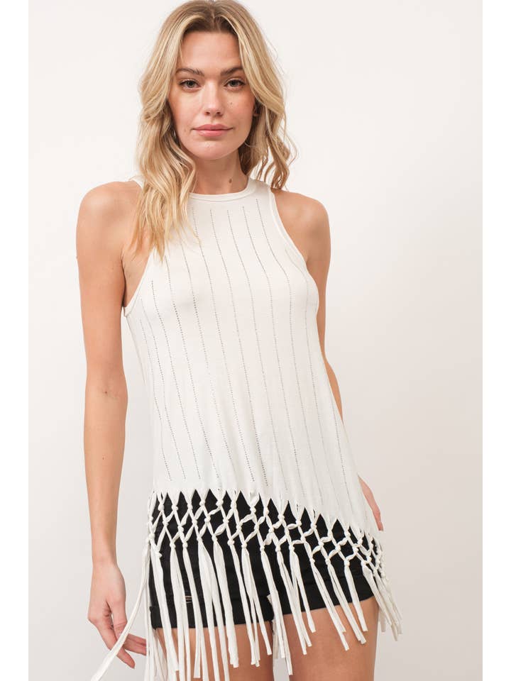 Blue B - Wholesale Tank top – Women′s - 34510T-Rhinestone Hotfix Studded Stripe Jersey Tank2