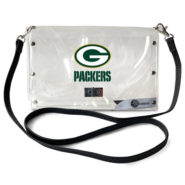 NFL Green Bay Packers Clear Envelope Purse for wholesale by Little Earth Productions