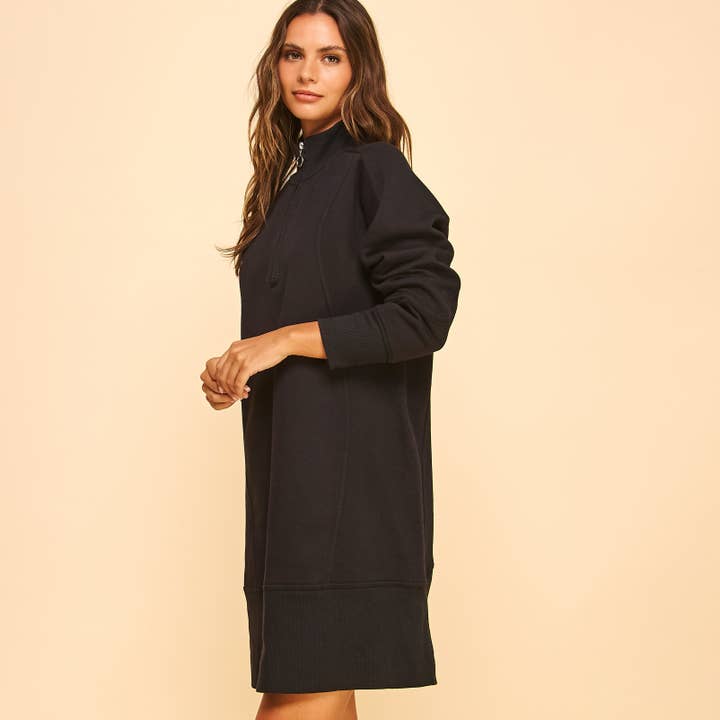 FREEZIA - Vente Robe – femme - SWEAT-SHIRT ZIPPÉ EN TISSU ÉPONGE FRANÇAIS, ROBES DÉCONTRACTÉES-FZ0010-D131