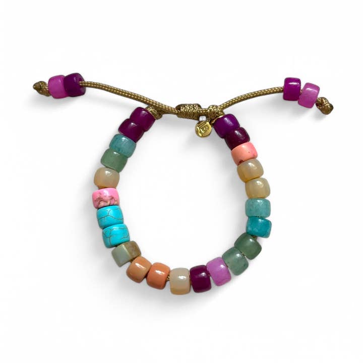 Fruktsallad, Candy Gemstone Beads Armband för wholesale av LB Beadz