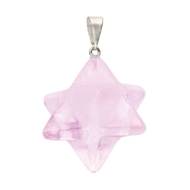 Merkaba rose quartz pendant for wholesale by Vives de la Cortada S.L