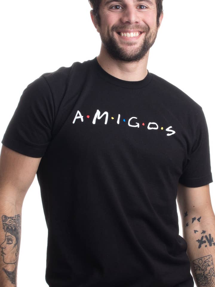 AMIGOS Funny 90s TV Pop Culture Humor T-shirt for wholesale by Ann Arbor Tees