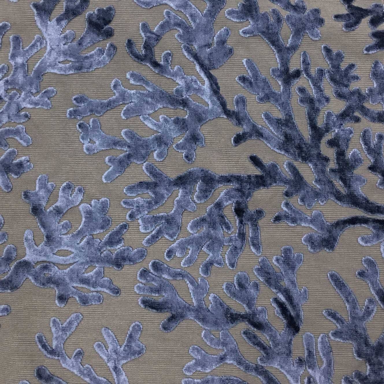 Top Fabric – Rolo de tecido por atacado – Top Fabric St. Tropez - Tecido de veludo burnout com estampa coral para estofados, vendido por metro0