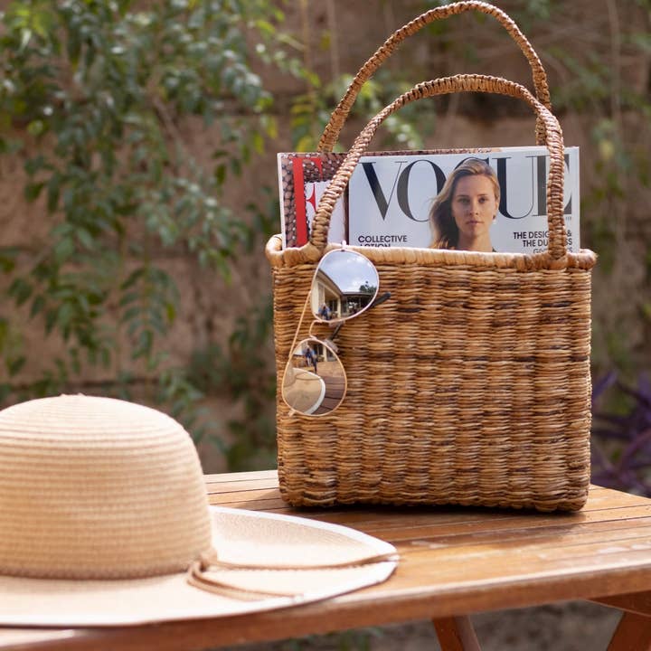 Banana Twine Market Tote Basket for wholesale by Villages Wholesale