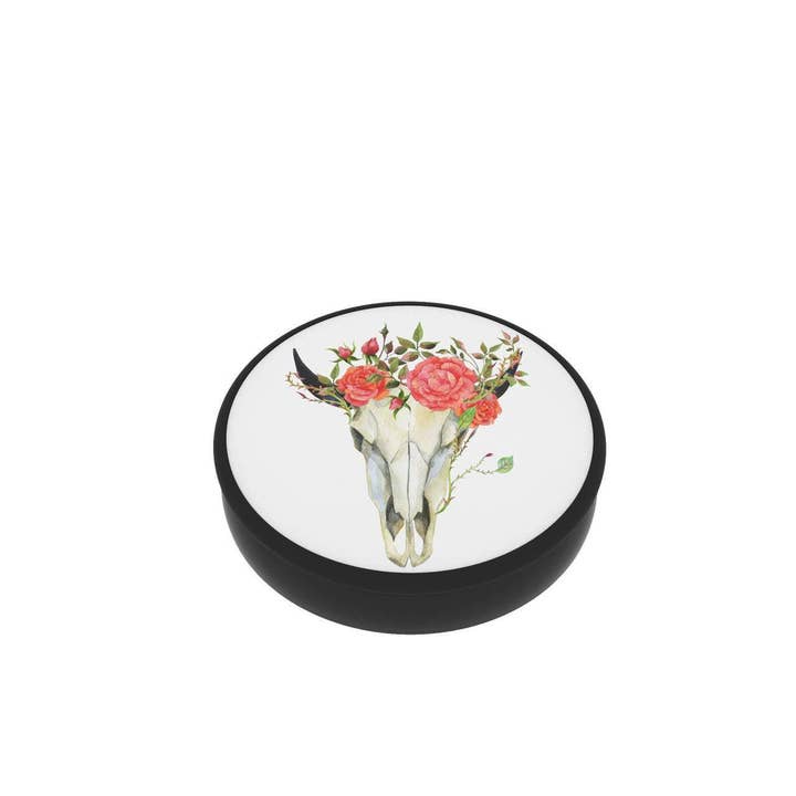 FAB POPS - Venta al por mayor Soporte para móvil - Empuñadura magnética para teléfono y soporte con imanes integrados (calavera de dirección)