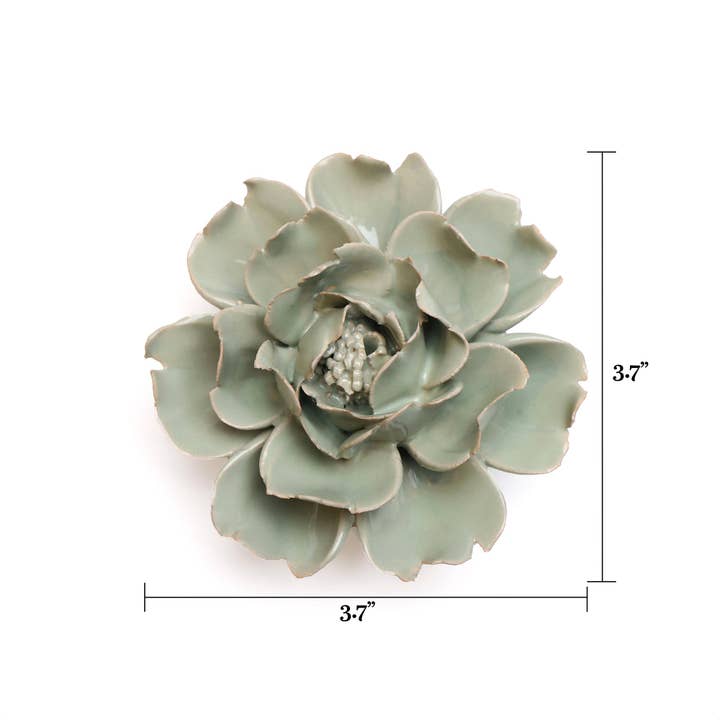 English Garden Ceramic Flower Wall Art Yellow Rose Green Rose for wholesale on Faire