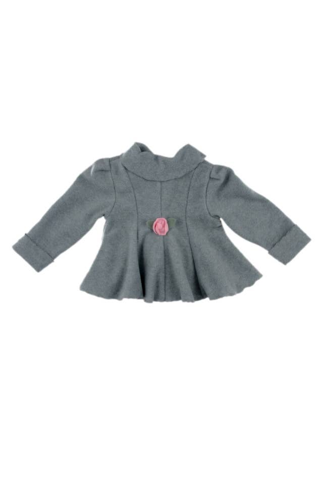 Heather gray Garden Jacket with Pink Flower for wholesale on Faire1