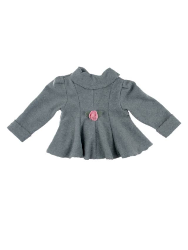Heather gray Garden Jacket with Pink Flower for wholesale on Faire1