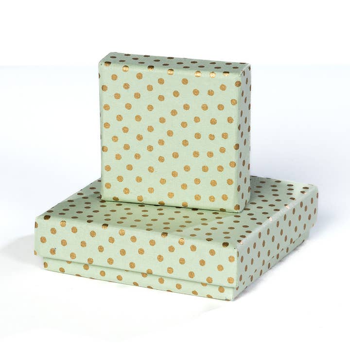 Luxury Green/Gold Dots Jewellery Box for wholesale by Globe Enterprise