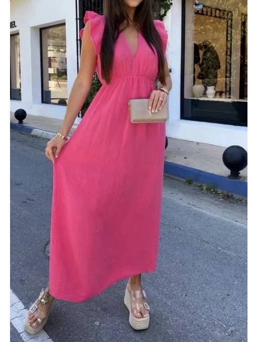 ESTEE BROWN - Wholesale Dress - Women's - Long cotton gauze dress - 7576