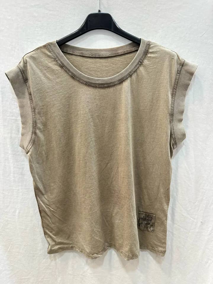 Mimi & Gogo - Wholesale T-Shirt - Women's - T-shirt Patche Works natural @19252_TsNatural11