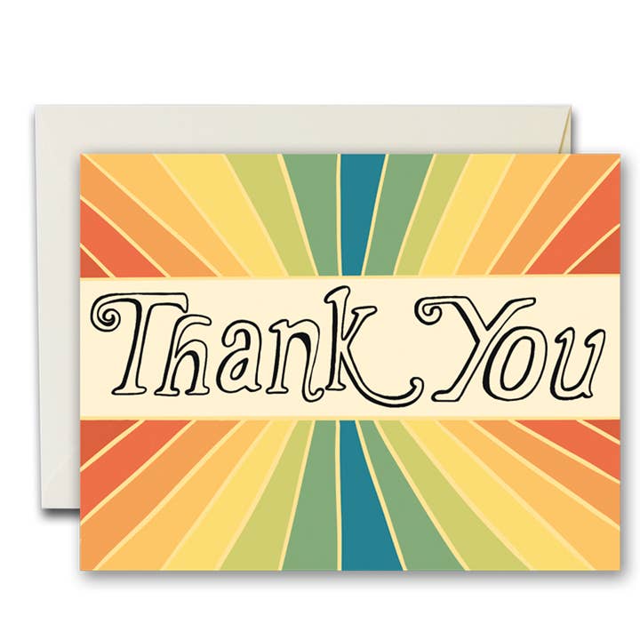 Tarjeta de agradecimiento Rainbow Rays para venta al por mayor de Rainbow Vision