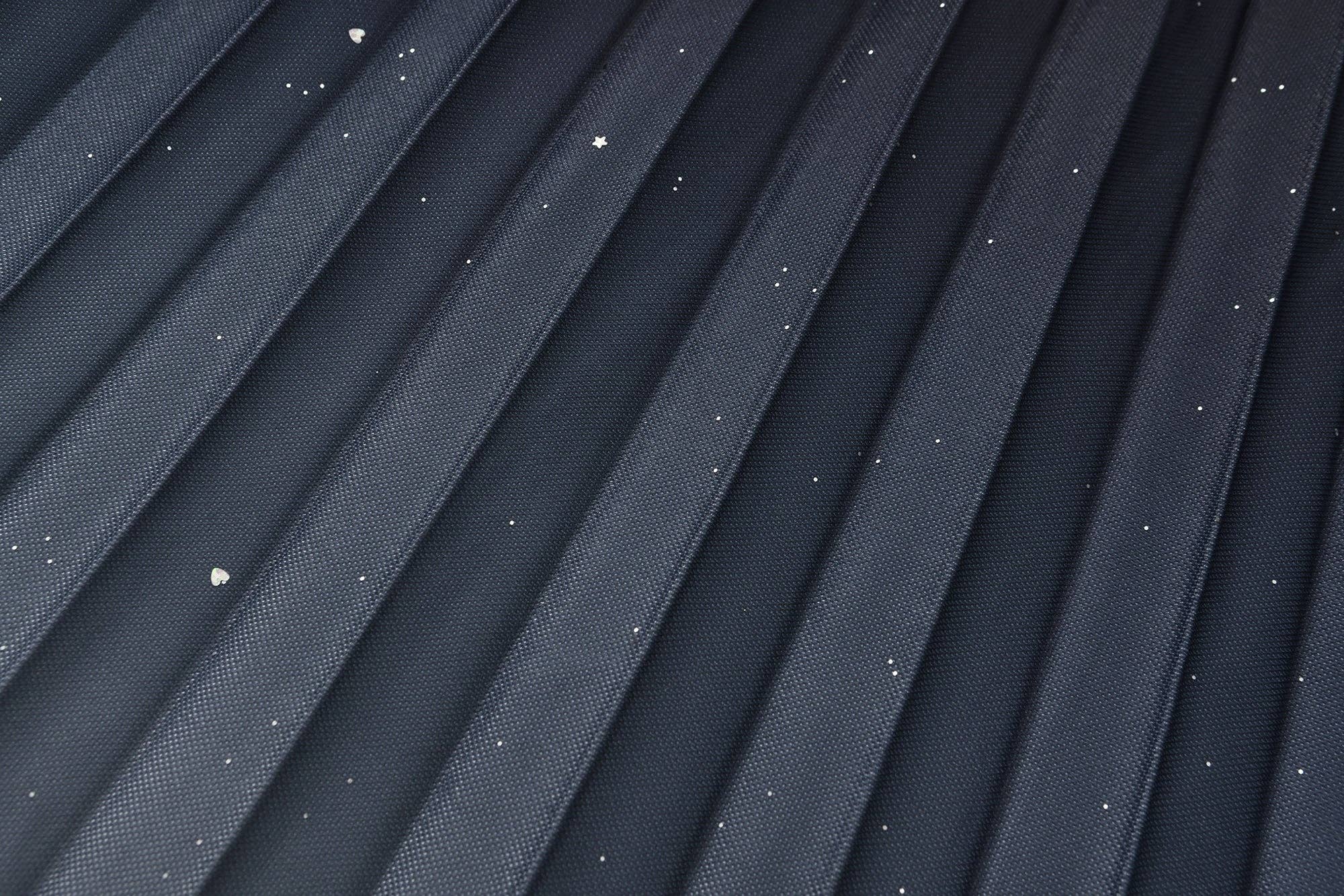 Black pleating mesh Skirt with ombre effect and glitters (Black) for wholesale on Faire10