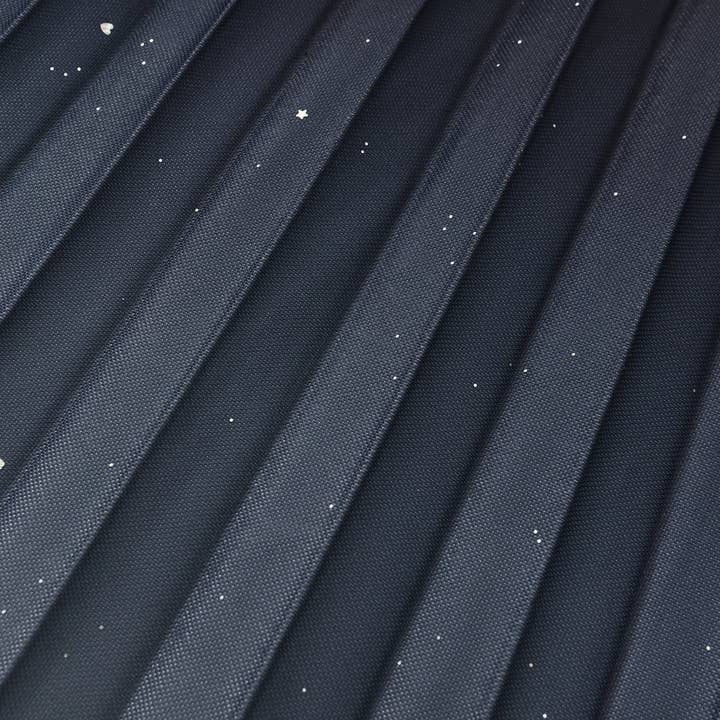 Black pleating mesh Skirt with ombre effect and glitters (Black) for wholesale on Faire10