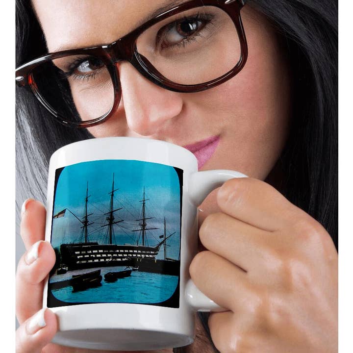 3dRose - Wholesale Coffee Mug - 3dRose, Vintage British Battleship HMS Victory Circa 1900 Magic Lantern Slide, Mug9