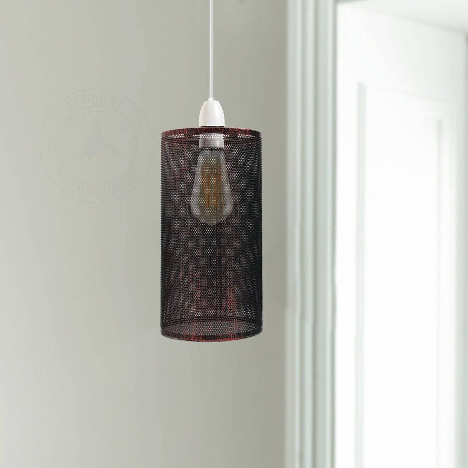 Ledsone - Wholesale Chandelier/Hanging Light - Abat-jour vintage en forme de cage en métal Suspension en métal Lampe8
