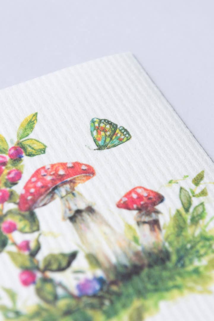 Alla Dickson Art – Engroshandel Køkkenhåndklæde – Svampe Karklud Amanita Muscaria Genanvendelig opvaskeklud 5