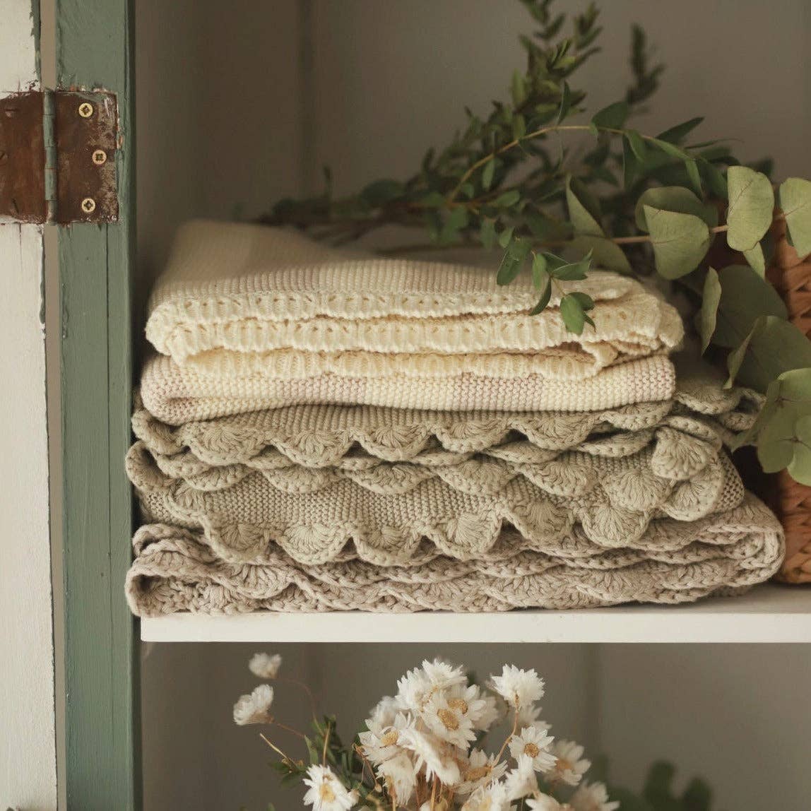 Avery Row - Wholesale Deken - Kinderen en baby - Gebreide deken met coquilles - Willow4