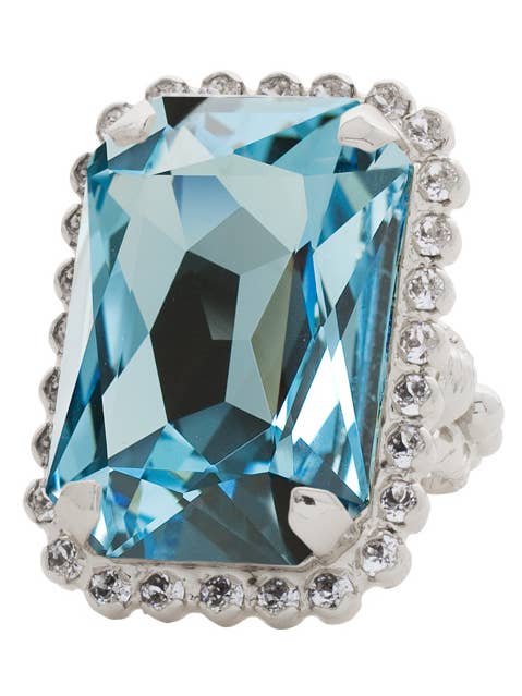 Anillo de Cóctel Lujoso con Corte Esmeralda - RBT69PDAQU para venta al por mayor de Sorrelli