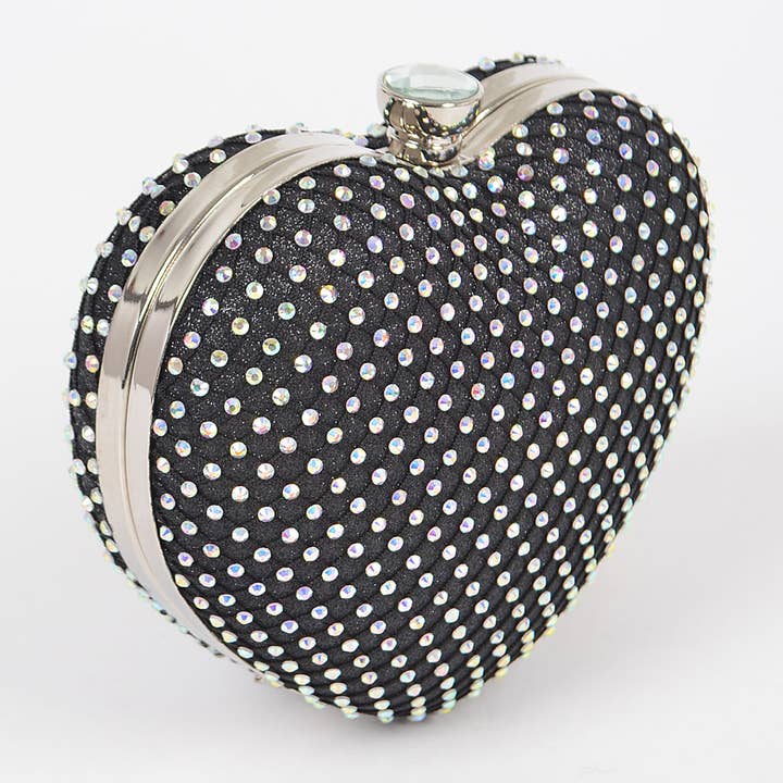 3AM BY H&D ACCESSORIES - Wholesale Clutch Bag - Women's - Heart Rhinestone Clutch4