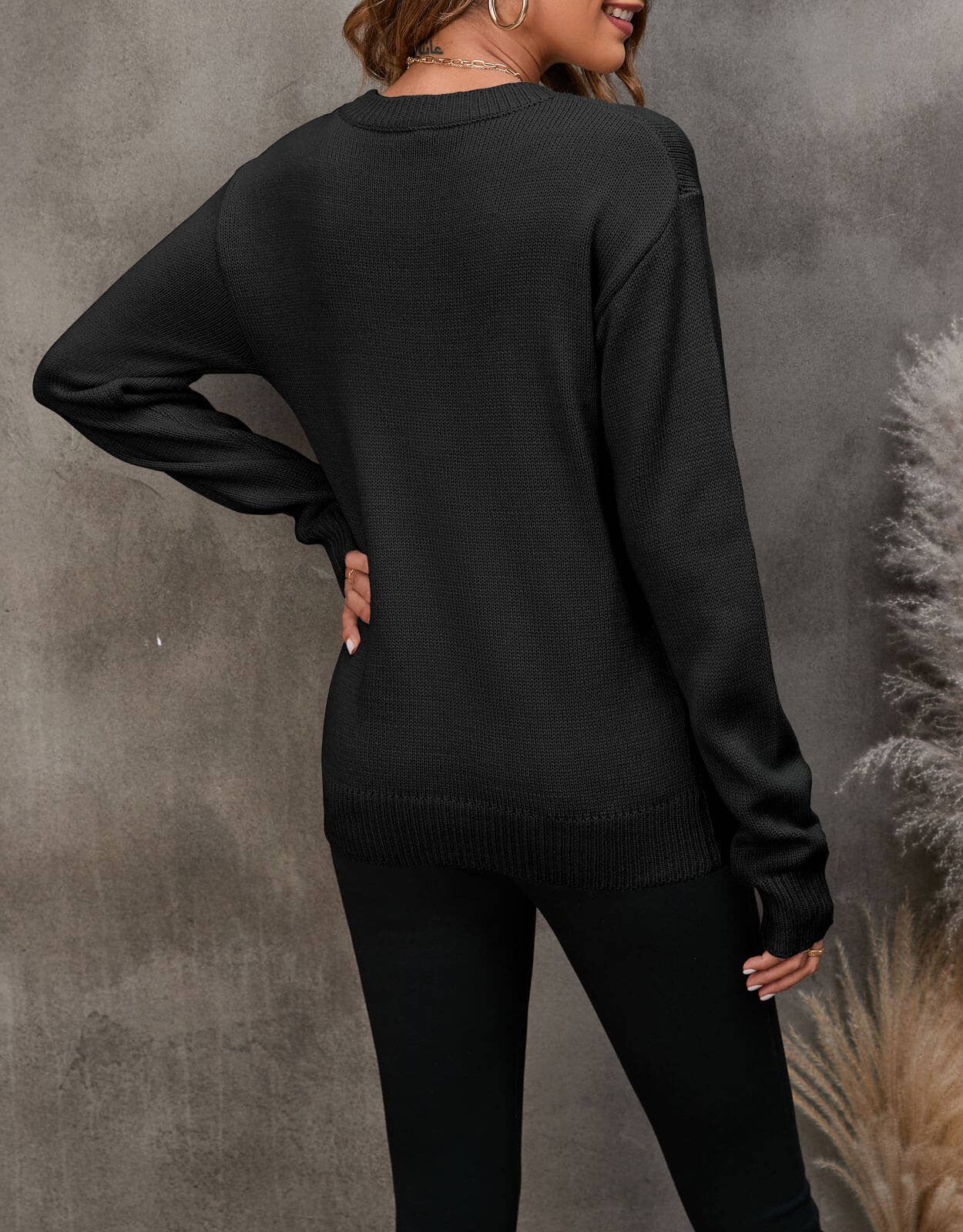 GRIS PULL JACQUARD AMPLE EN PATCHWORK AVEC LETTRES D'AMOUR en vente sur Faire7