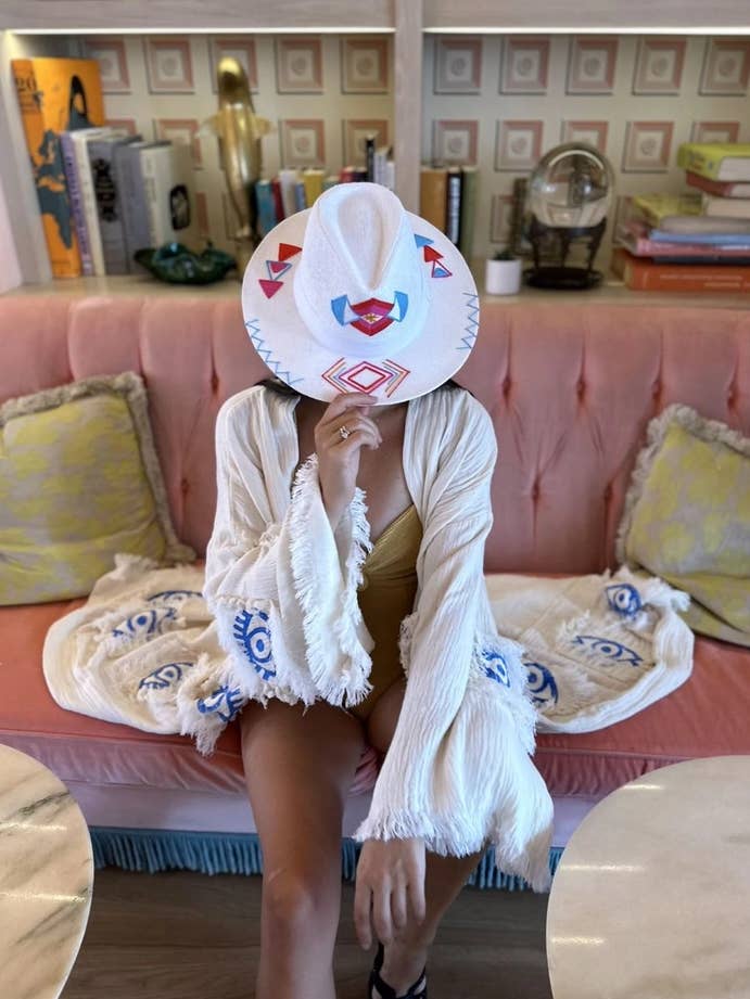 Rose Island Hat (White Band) for wholesale by Campelle