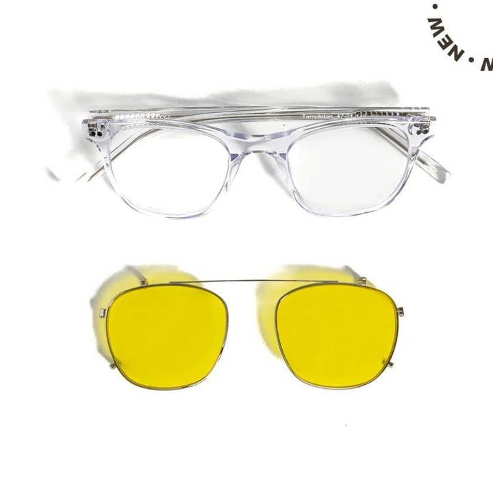 Templeton Crystal (clip da giorno) 2 in 1 con protezione dalla luce blu per la vendita all'ingrosso da parte di BARKLEYS - Premium Eco Blue Light Blocking Glasses