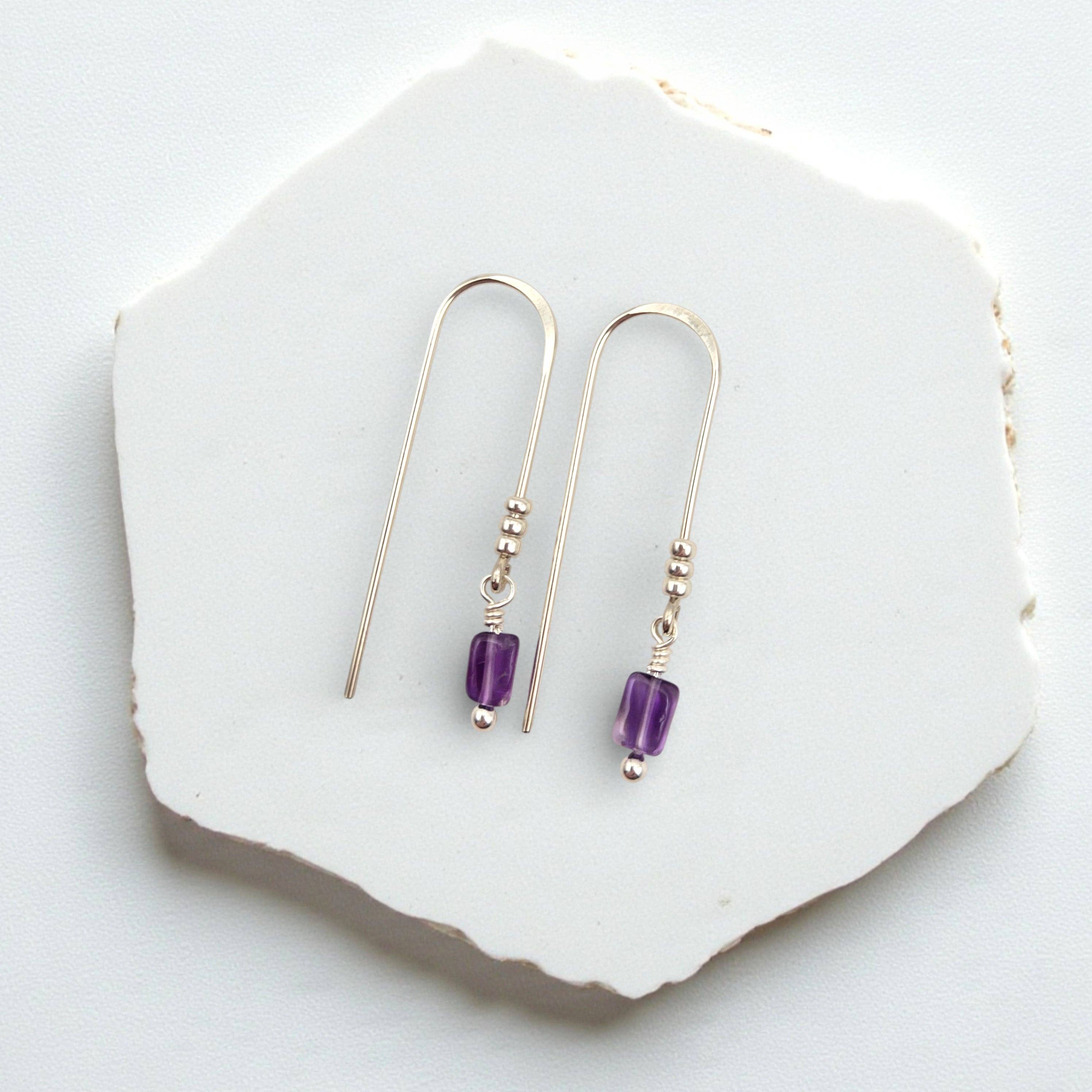 Bijou by SAM - Wholesale Dangle Earrings - Mini Gemstone Threader Earrings -Gold Fill & Sterling Silver3