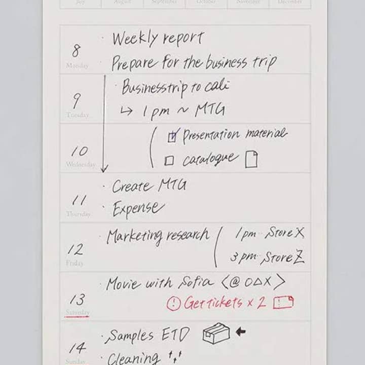 Paper Poetry Club - Vendita all'ingrosso Adesivo - Adesivo per calendario Stalogy Peel and Stick1