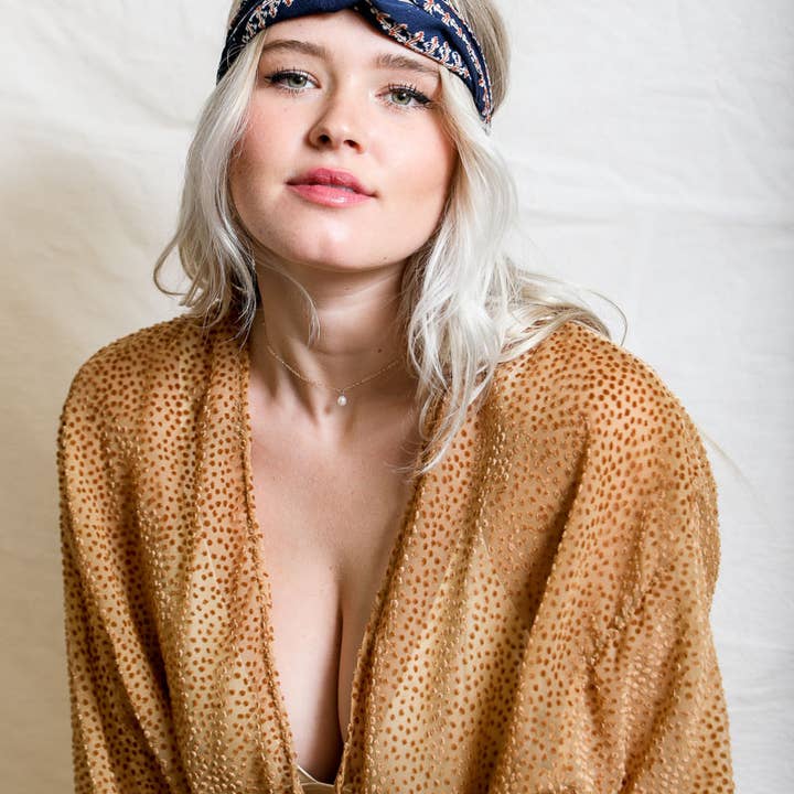 Leto Accessories - Wholesale Fashion Headband - Women's - Bohemian Stitch Print Twist Headwrap2