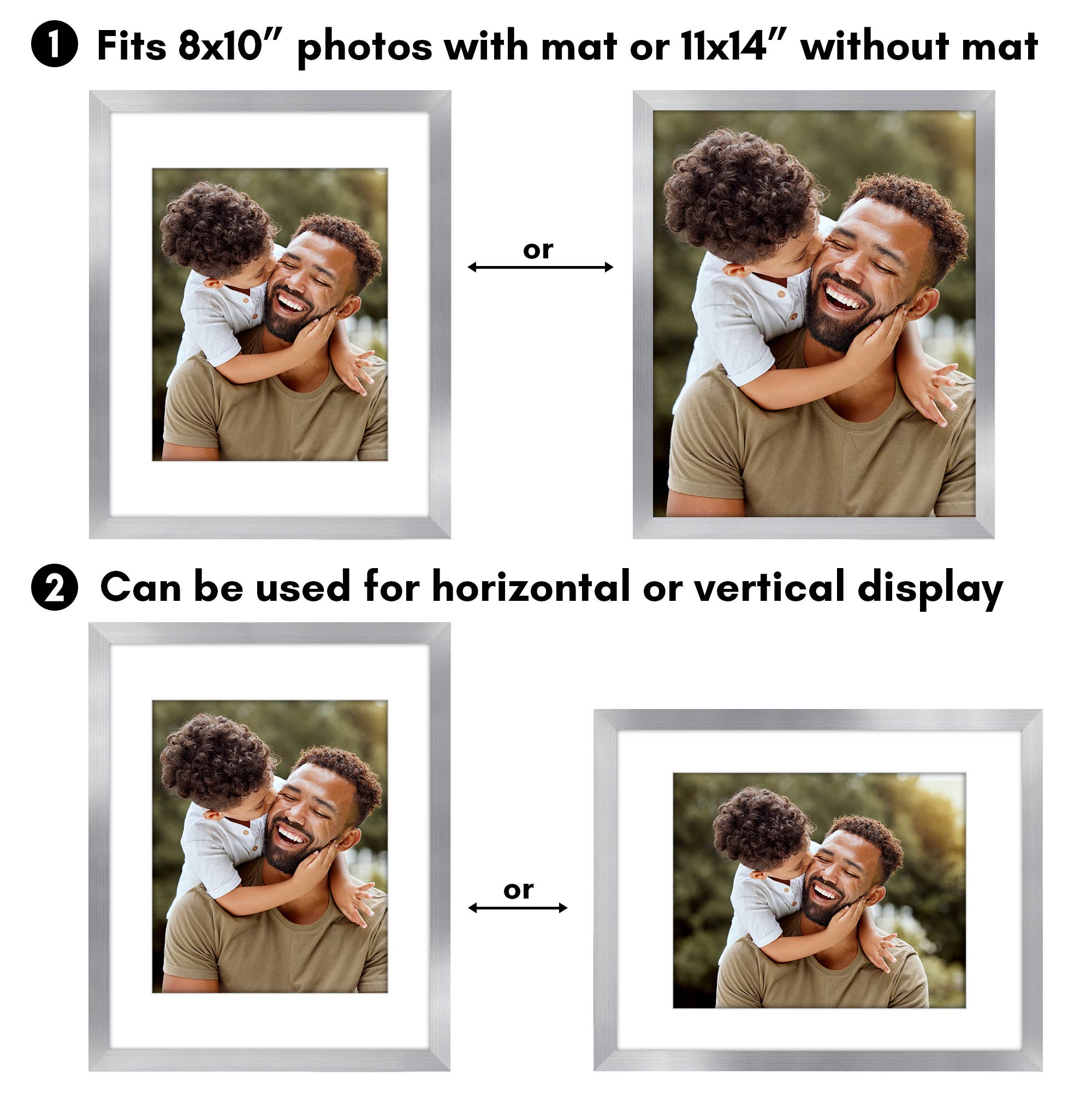 Americanflat - Wholesale Picture Frame - Americanflat 5 Pack Picture Frames With Mat Plexiglass Cover19