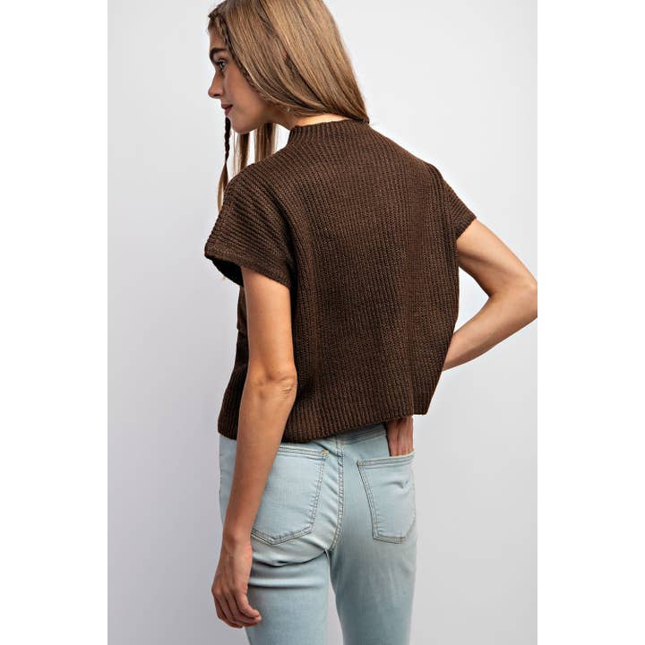 Sweet Generis - Wholesale Knit Sweater - Women's - DROP SHOULDER RIB-KNIT SWEATER TOP