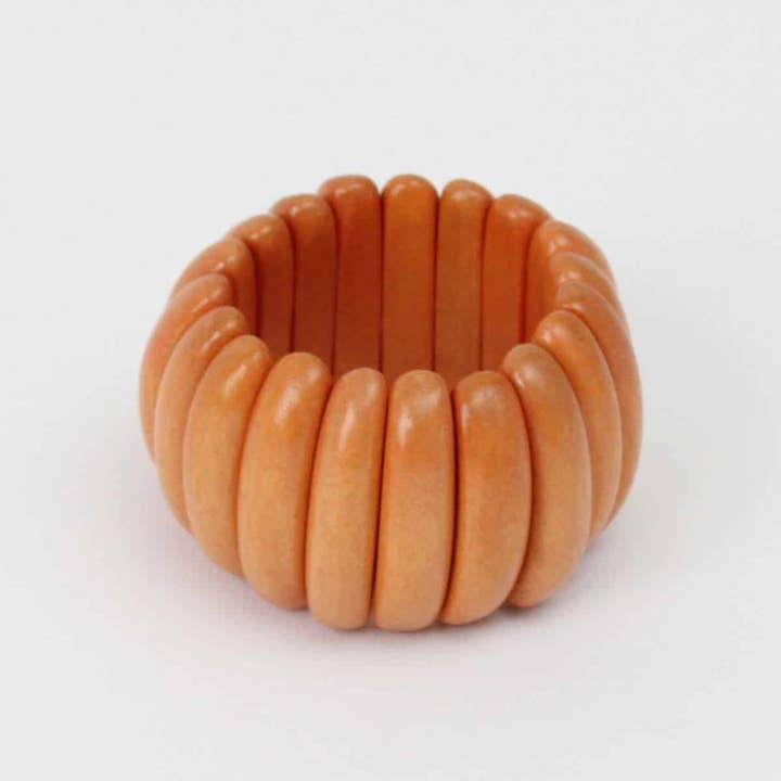 Orange Wooden Gia Bracelet for wholesale by Sylca Designs