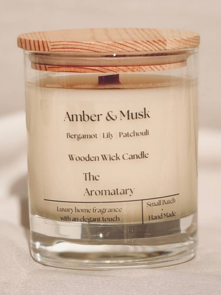 Amber & Musk Candle for wholesale by The Aromatary