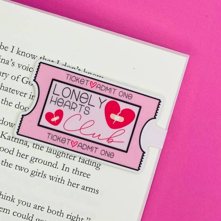 Lonely Hearts Club - Romance - Support de page - Cadeaux pour elle - Cadeaux de bibliothécaire - Marque-page magnétique pour la vente par Wild & Wicked Designs