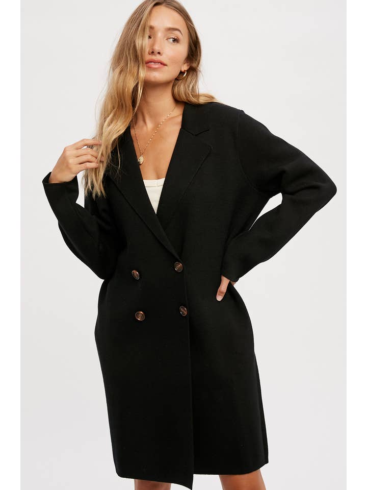 Bluivy - Wholesale Coat - Women's - CLASSIC DOUBLE BREASTED COATIGAN