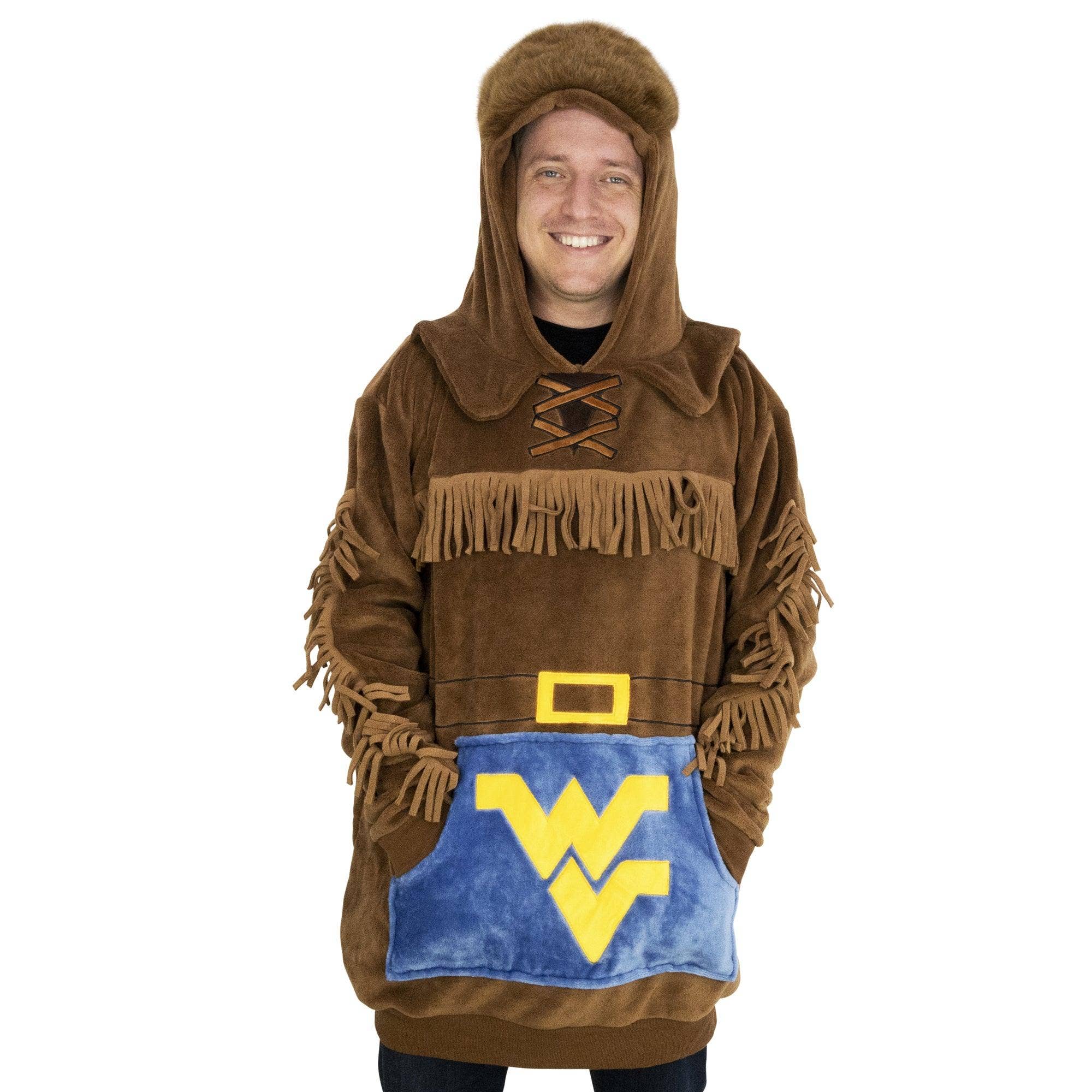 OrangeOnions - Wholesale Hoodie - Unisex - West Virginia University Blanket Hoodie & Pillow Snugible3