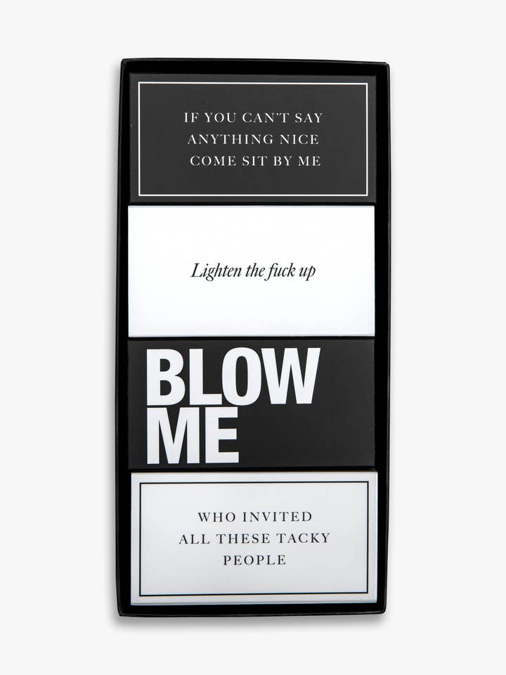 BLACK & WHITE MATCHES GIFT BOX 4-PACK for wholesale by Cardsome