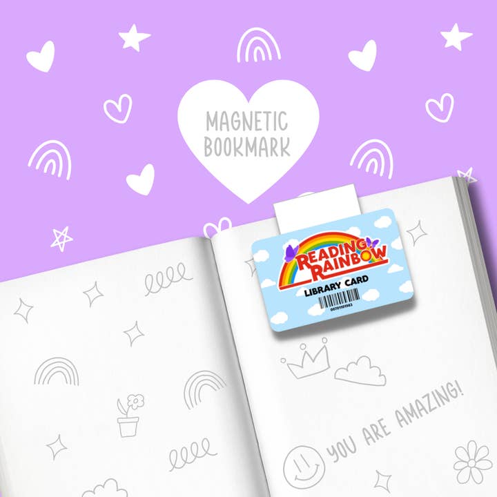 Carte de bibliothèque Reading Rainbow | Marque-page magnétique pour la vente par Kish B. Designs