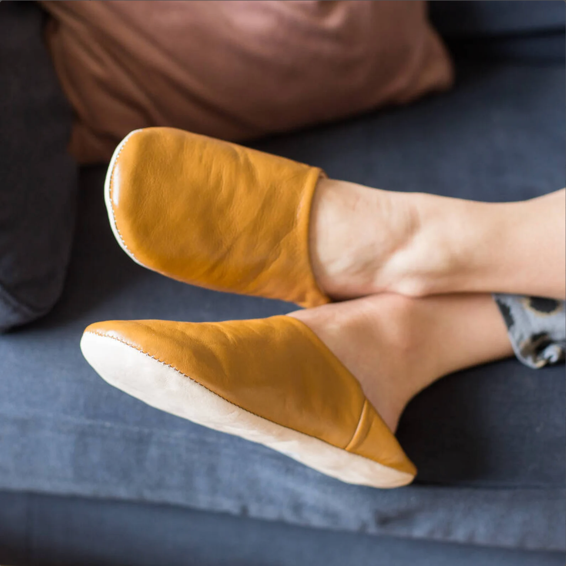 ProHandmadeDesign - Vente Chaussons – femme - Babouches artisanales marocaines en cuir unisexes5