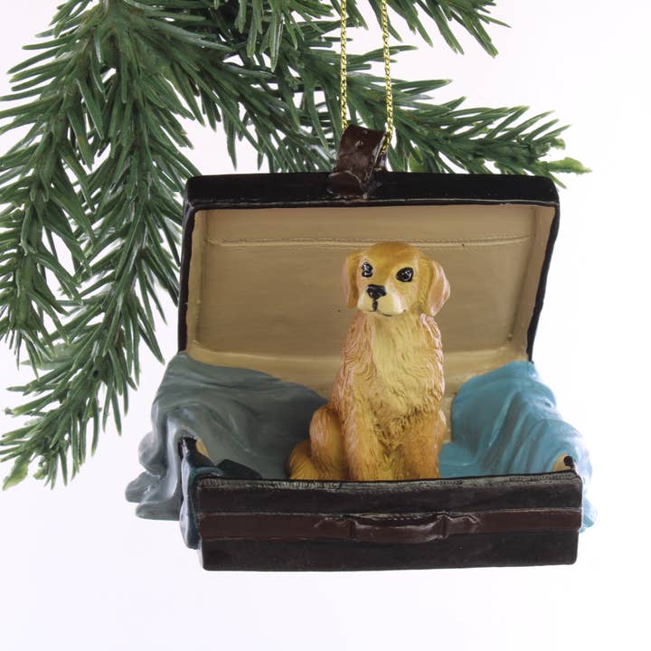GoFigi - Wholesale Ornament - Golden Retriever Traveling Companion Ornament2