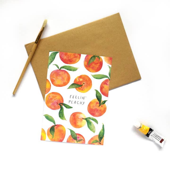 Peach A5 print voor wholesale door ZoeLathamDesigns